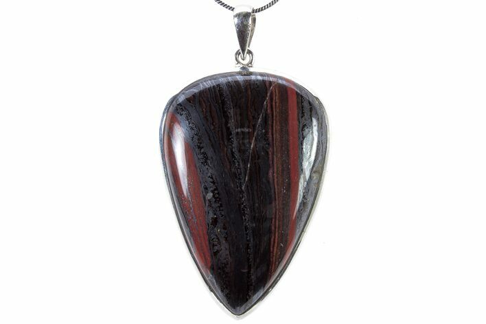 Polished Tiger Iron Stromatolite Pendant - Billion Years #321618